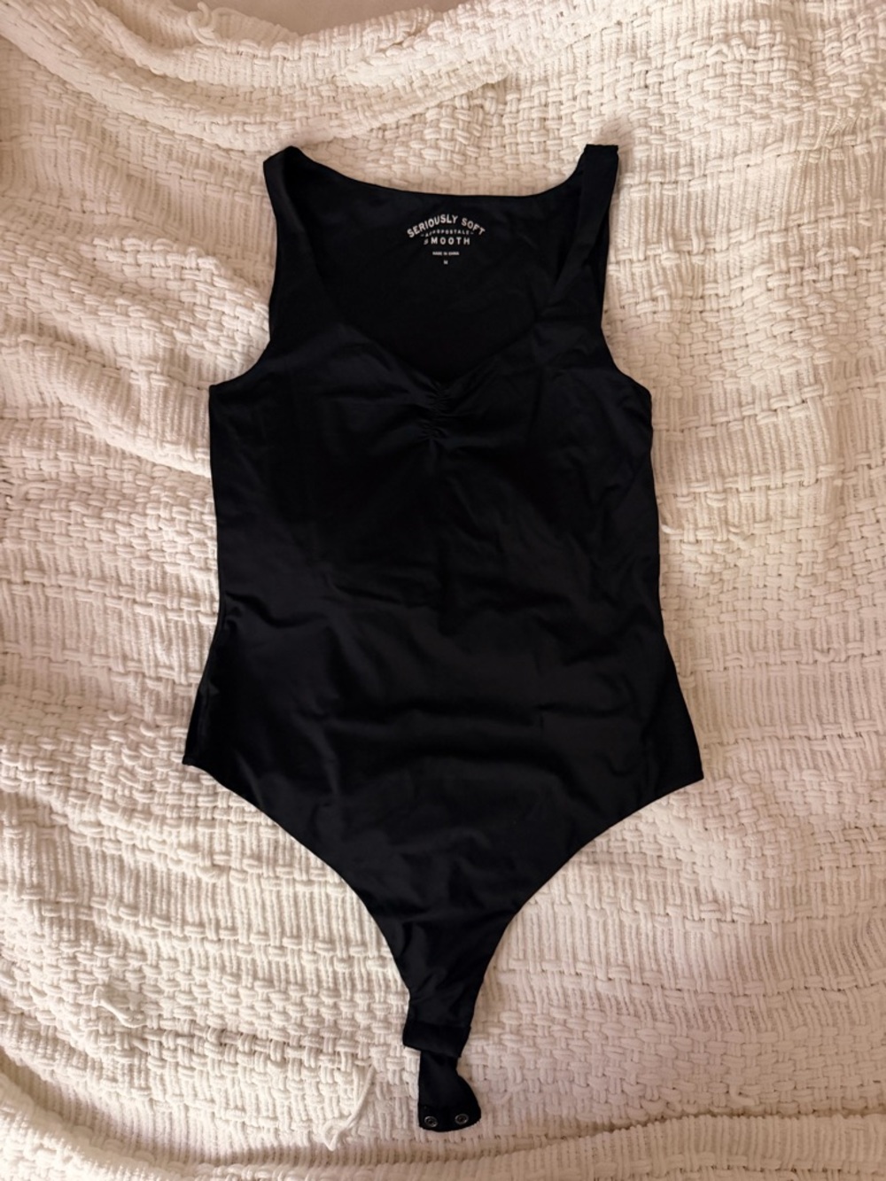 Aeropostale Black Sleeveless Smooth Bodysuit